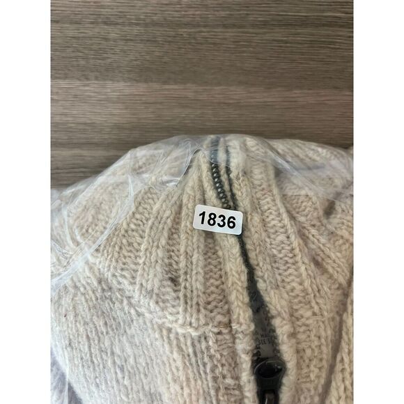 Vtg Eddie Bauer 100% Wool Full Zip Jacket Sweater Mock Neck Knitted Women's S - Picture 12 of 12